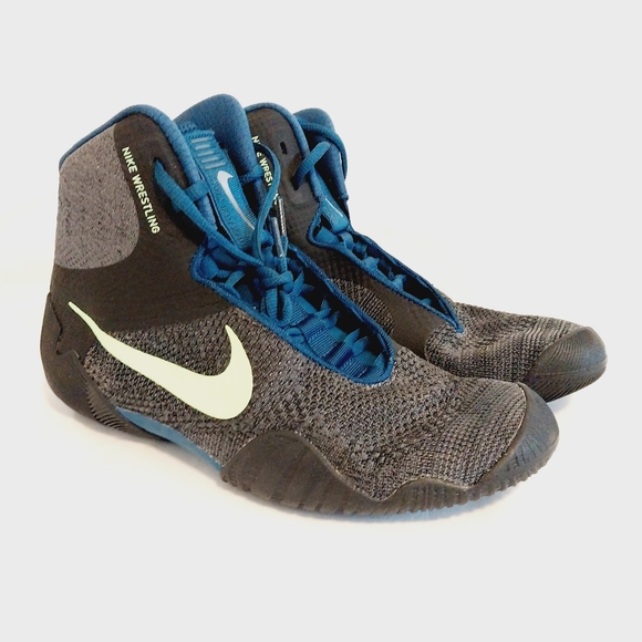 Nike Athletic Shoes in Dark Grayish-Brown with Teal Blue Laces main image 7
